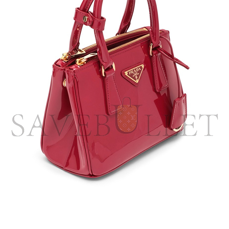 Pra*a galleria patent leather tote bag 1ba906 (20*15*9.5cm)